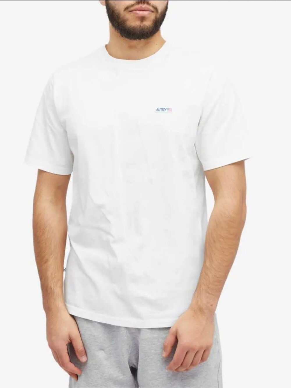 Autry Flag Logo T-Shirt in White - Medium